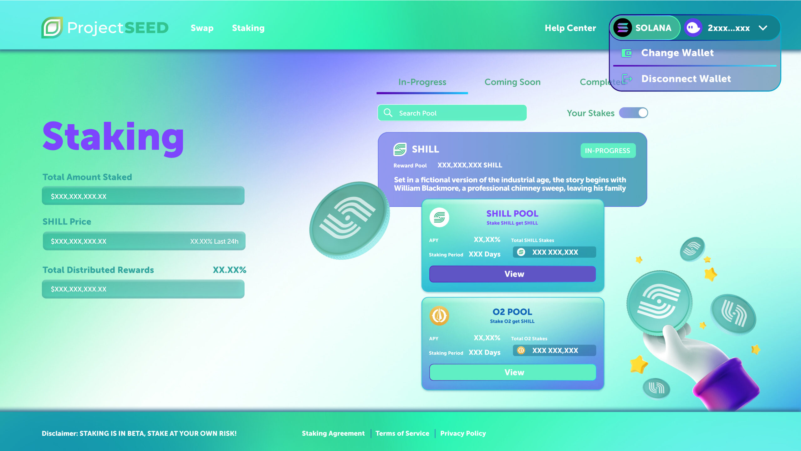 smoke and flare Crypto Staking Platform 1